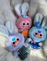 1132 - Baby Three Bunny Macaron Set 6 Bé - Baby Three Bunny Macaron Series Animal Party Big Cute Plush Series Art Toy [CHÍNH HÃNG]