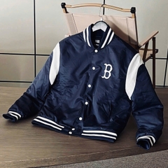 1986 - Áo Bomber New Era Boston Rex Sox Xanh Navy Sọc Trắng [HÀNG CHÍNH HÃNG]