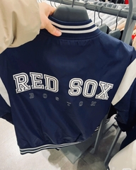 1986 - Áo Bomber New Era Boston Rex Sox Xanh Navy Sọc Trắng [HÀNG CHÍNH HÃNG]