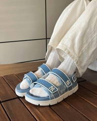 1051 -  Sandal MLB Liner Denim Monogram New York Yankees Blue - Code 3ASDTPD43 50BLS [HÀNG CHÍNH HÃNG]