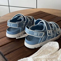 1051 -  Sandal MLB Liner Denim Monogram New York Yankees Blue - Code 3ASDTPD43 50BLS [HÀNG CHÍNH HÃNG]
