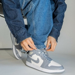 288 - Giày Nike Air Jordan 1 Mid Grey/Sail BQ6472 115  [HÀNG CHÍNH HÃNG]