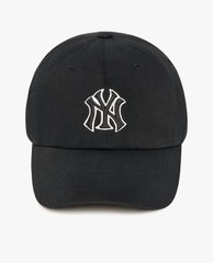 221 -  Nón MLB NY Đen Viền Trắng - Rookie Unstructured [HÀNG CHÍNH HÃNG]