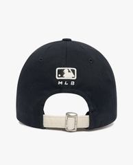 427 -  Nón MLB Unstructured Ball cap - Đen Kem - Ny Trắng To [HÀNG CHÍNH HÃNG]