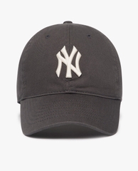401 -  Nón MLB Unstructured Ball cap - Xám Bút Chì - Ny Trắng To [HÀNG CHÍNH HÃNG]