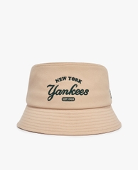 364 -  Nón Bucket MLB Varsity NY - Vàng Kem Beige [HÀNG CHÍNH HÃNG]