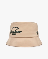 364 -  Nón Bucket MLB Varsity NY - Vàng Kem Beige [HÀNG CHÍNH HÃNG]