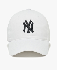 412 -  Nón MLB Unstructured Ball cap - Trắng - Ny Đen To [HÀNG CHÍNH HÃNG]