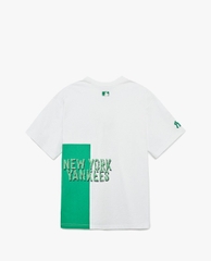 546 -  Áo MLB NY Pop Art Graphic Mega Overfit - Trắng Xanh - NY Graphic - Code 3ATSL0433-50WHS [HÀNG CHÍNH HÃNG]