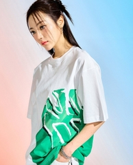 546 -  Áo MLB NY Pop Art Graphic Mega Overfit - Trắng Xanh - NY Graphic - Code 3ATSL0433-50WHS [HÀNG CHÍNH HÃNG]