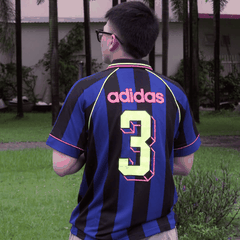 1684 - Áo Adidas Originals Jcquard Jersey Semi Lucid Blue / Black KD2307 - Xanh Dương Đen [HÀNG CHÍNH HÃNG]