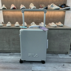 2051 - Vali Fila Embossed Logo - Size Cabin 22 Xách Tay - Xám Trắng [HÀNG CHÍNH HÃNG]