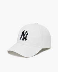 412 -  Nón MLB Unstructured Ball cap - Trắng - Ny Đen To [HÀNG CHÍNH HÃNG]