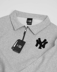 2257 - Áo Sweater New Era Quater Zipper NY New York Yankees Gấu Trắng Xám [HÀNG CHÍNH HÃNG]