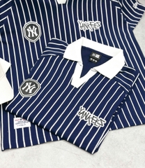 2629 - Áo Polo New Era NY Yankees 07 Xanh Sọc Trắng [HÀNG CHÍNH HÃNG]