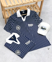 2629 - Áo Polo New Era NY Yankees 07 Xanh Sọc Trắng [HÀNG CHÍNH HÃNG]