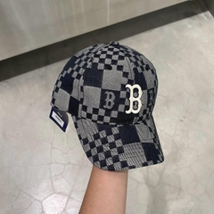 999 -  Nón MLB Monogram Checker Board Big B Denim FW Unisex Street Style - Code 3ACPCC12N 43BKS [HÀNG CHÍNH HÃNG]