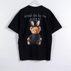 2194 - Áo ADLV Fuzzy Font Rabbit Bear Doll Đen Acmé de la vie ADLV-24SS-SSLRBR-BLK [HÀNG CHÍNH HÃNG]