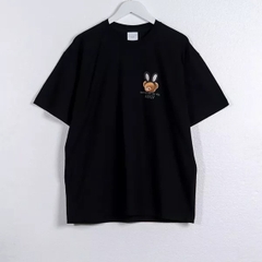 2194 - Áo ADLV Fuzzy Font Rabbit Bear Doll Đen Acmé de la vie ADLV-24SS-SSLRBR-BLK [HÀNG CHÍNH HÃNG]