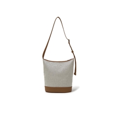 1779 - Túi MLB Basic Logo Canvas Bucket Bag Boston Red Sox Brown 3ABMBC15N-43BRD [HÀNG CHÍNH HÃNG]