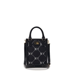 2649 - Túi MLB Diamond Monogram Mini Tote NY Black 7ACRMD35N-50BKS [HÀNG CHÍNH HÃNG]