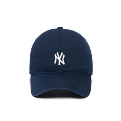 416 -  Nón MLB Unstructured Ball cap - Xanh Navy - Ny Trắng Nhỏ [HÀNG CHÍNH HÃNG]