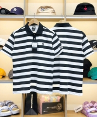 2254 - Áo Polo New Era NY Basic Trắng Sọc Đen [HÀNG CHÍNH HÃNG]