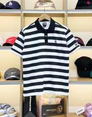 2254 - Áo Polo New Era NY Basic Trắng Sọc Đen [HÀNG CHÍNH HÃNG]