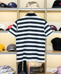 2254 - Áo Polo New Era NY Basic Trắng Sọc Đen [HÀNG CHÍNH HÃNG]