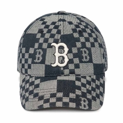 999 -  Nón MLB Monogram Checker Board Big B Denim FW Unisex Street Style - Code 3ACPCC12N 43BKS [HÀNG CHÍNH HÃNG]