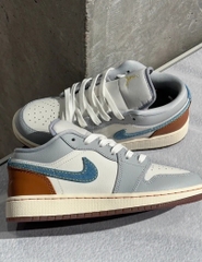 859 -  Giày Nike Air Jordan 1 Low GS Denim Swoosh FZ5046 041 [HÀNG CHÍNH HÃNG]