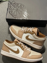 1029 -  Giày Nike Air Jordan 1 Low Premium Tan Brown HF5753 221 [HÀNG CHÍNH HÃNG]