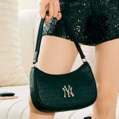 889 -  Túi MLB Monogram Embossed Hobo Bag New York Yankees - Black - Kẹp nách - Code 3ABQS022N 50BKS [HÀNG CHÍNH HÃNG]