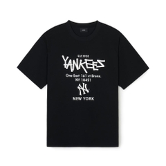 980 -  Áo MLB NY 2024 Basic Lettering Over Fit New York Yankees - Black Đen - Code 3ATSB2243 50BKS [HÀNG CHÍNH HÃNG]
