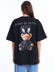 2194 - Áo ADLV Fuzzy Font Rabbit Bear Doll Đen Acmé de la vie ADLV-24SS-SSLRBR-BLK [HÀNG CHÍNH HÃNG]