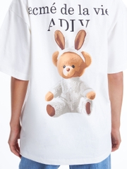 2195 - Áo ADLV Fuzzy Font Rabbit Bear Doll Cream Acmé de la vie ADLV-24SS-SSLRBR-CRM [HÀNG CHÍNH HÃNG]