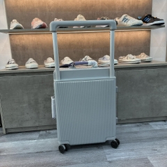 2051 - Vali Fila Embossed Logo - Size Cabin 22 Xách Tay - Xám Trắng [HÀNG CHÍNH HÃNG]