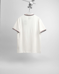 2597 - Áo Polo New Era NY Trắng Cổ Viền Đỏ Đen [HÀNG CHÍNH HÃNG]