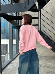2125 - Áo Sweater New Era NY Xù Hồng Pink [HÀNG CHÍNH HÃNG]
