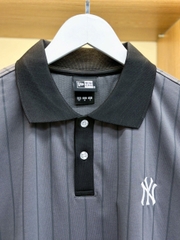 2684 - Áo Polo New Era NY Basic Xám Đen Sọc [HÀNG CHÍNH HÃNG]