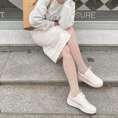 1557 - Giày Puma Skye Clean Peachskin Pink - Trắgg Kem Sọc Hồng - 380147 05 [CHÍNH HÃNG]