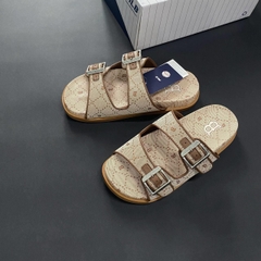 990 -  Dép MLB Double Slides Dia Mono Boston Redsox Biege - Code 3ALPCTM33 43BGS [HÀNG CHÍNH HÃNG]