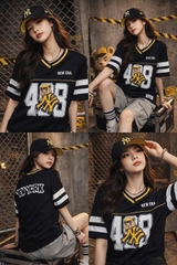 2570 - Áo New Era New York Yankess 4 Gấu 8 Đen [HÀNG CHÍNH HÃNG]