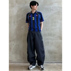1684 - Áo Adidas Originals Jcquard Jersey Semi Lucid Blue / Black KD2307 - Xanh Dương Đen [HÀNG CHÍNH HÃNG]