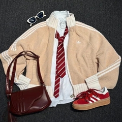 2128 - Áo Adidas Originals Knit Track Top Beige KV8866 [HÀNG CHÍNH HÃNG]