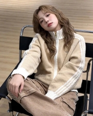 2128 - Áo Adidas Originals Knit Track Top Beige KV8866 [HÀNG CHÍNH HÃNG]