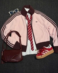 2127 - Áo Adidas Originals Knit Track Top Hồng Dâu KV8867 [HÀNG CHÍNH HÃNG]