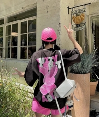 2113 - Áo ADLV Fuzzy Font Rabbit Đen Acmé de la vie ADLV-24SS-SSAFFR-BLK [HÀNG CHÍNH HÃNG]