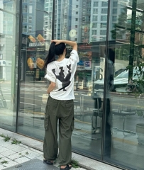 2114 - Áo ADLV Fuzzy Font Rabbit Trắng Kem Acmé de la vie ADLV-24SS-SSAFFR-CRM [HÀNG CHÍNH HÃNG]