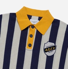2035 - Áo ADLV Len Ngắn Tay Collar Point Stripe Xanh Navy 25SS-TP-KN-LG-CPK-NVY Acmé de la vie [HÀNG CHÍNH HÃNG]